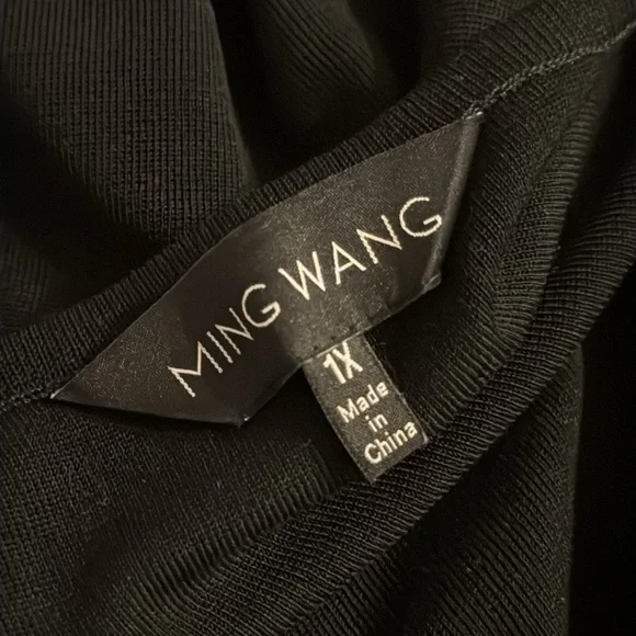 Ming Wang Crew Neck Knit Tank Black Dress 1X - Picture 4 of 5